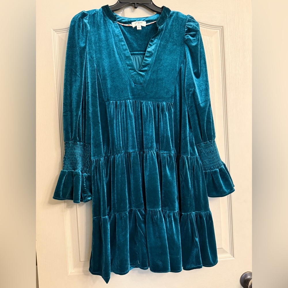 Umgee velvet turquoise dress